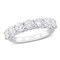 Gem And Harmony 1.75 Carat (ctw) Lab-Created Moissanite Anniversary Band Ring in Sterling Silver